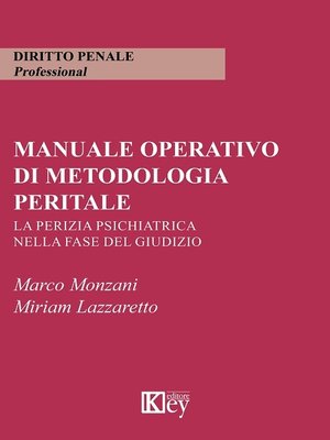 cover image of Manuale operativo di metodologia peritale